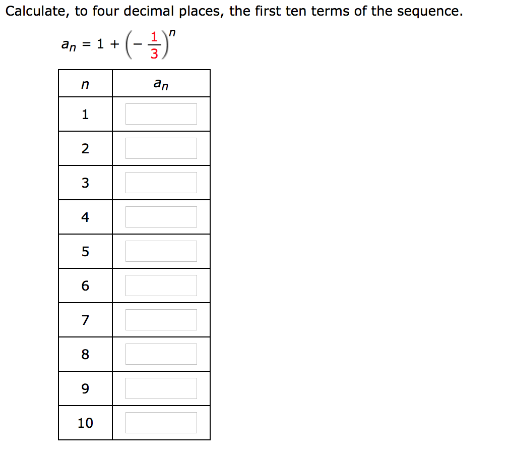 Solved Find The First Six Terms Of The Recursive Sequence 4434