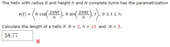 Solved The Helix With Radius R And Height H And N Complet Chegg Com
