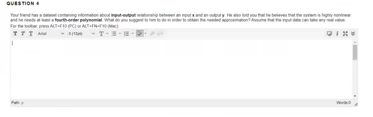 Solved QUESTION 4 Your friend has a dataset containing | Chegg.com