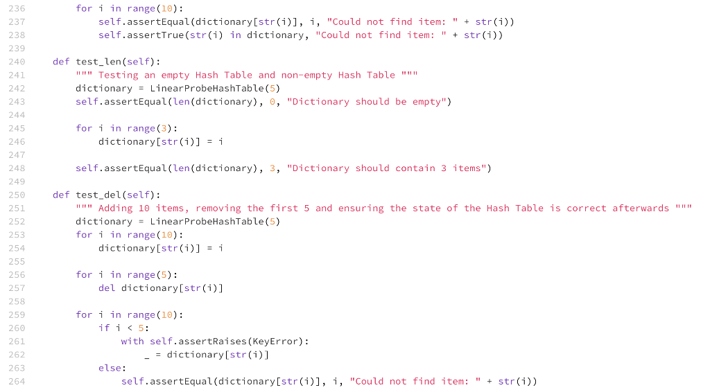 e hash_table.py $ e dictionary.py test_dictionary.py | Chegg.com