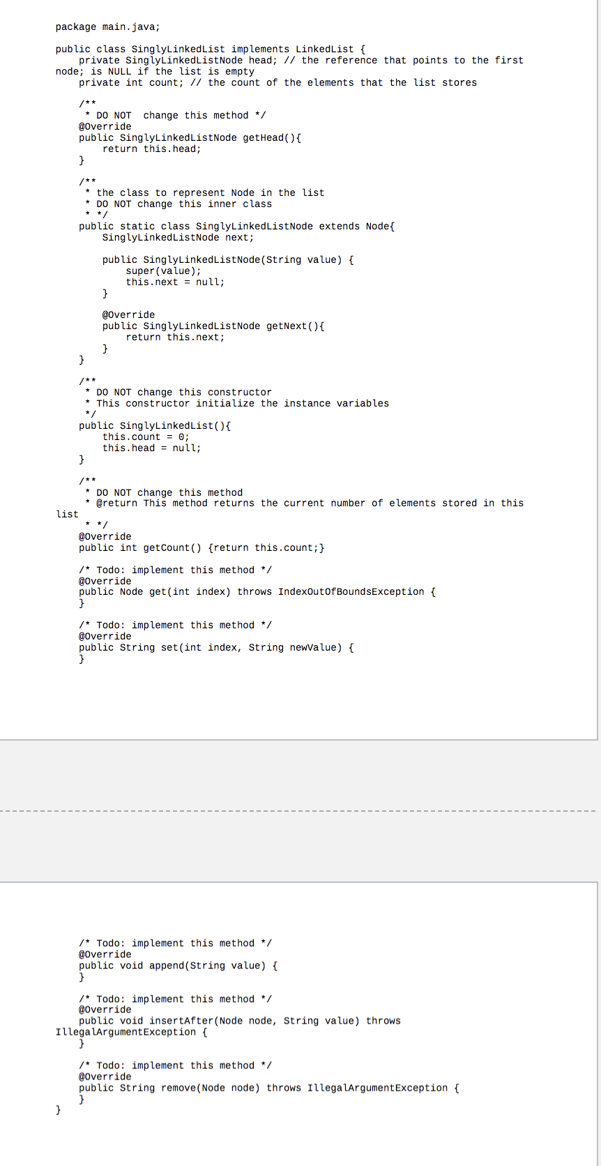 Implement Linked Lists In this assignment, you will | Chegg.com