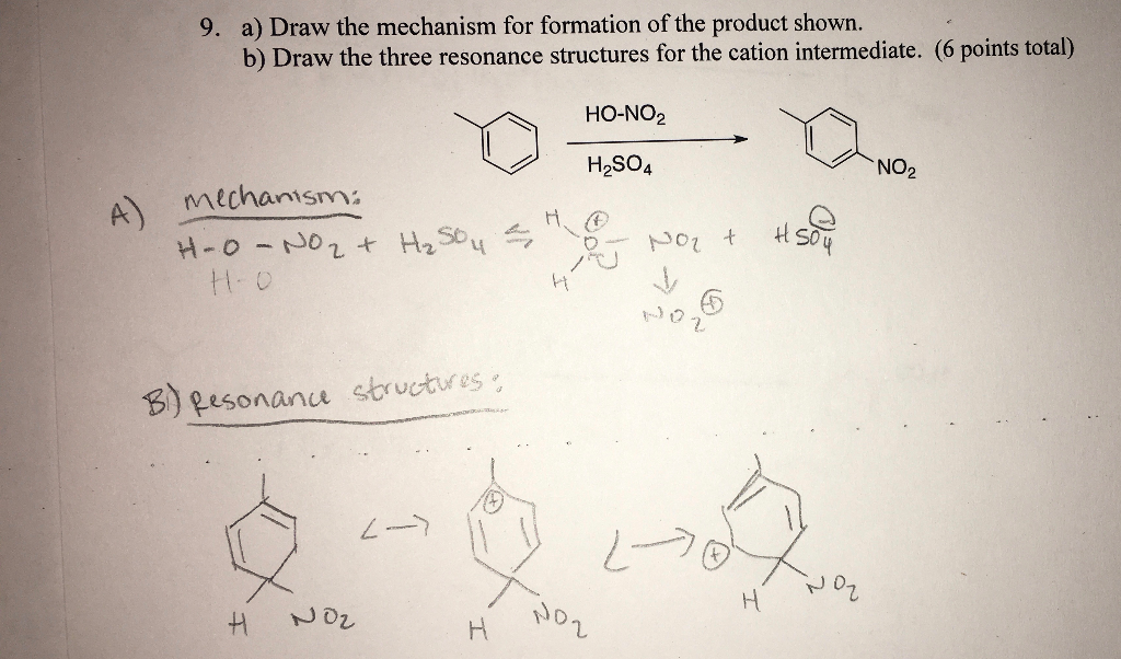 Solved 9. A) Draw The Mechanism For Formation Of The Product | Chegg.com