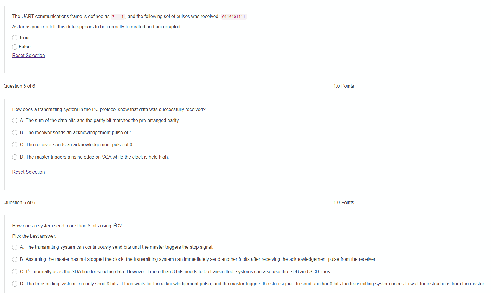 Solved The UART communications frame is defined as 7-1-1, | Chegg.com