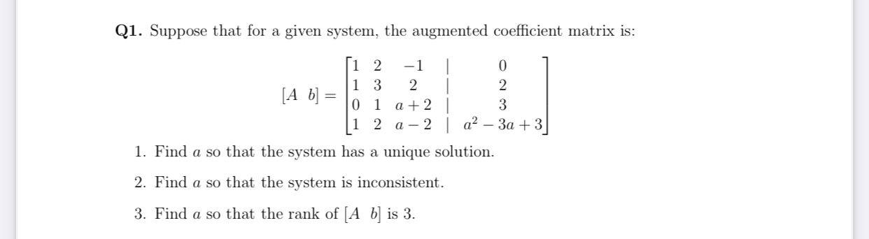 Solved Q3. Find A Basis And The Dimension Of The Following | Chegg.com