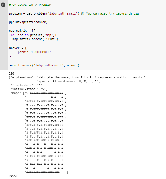 Help me in this labyrinth code in python, | Chegg.com