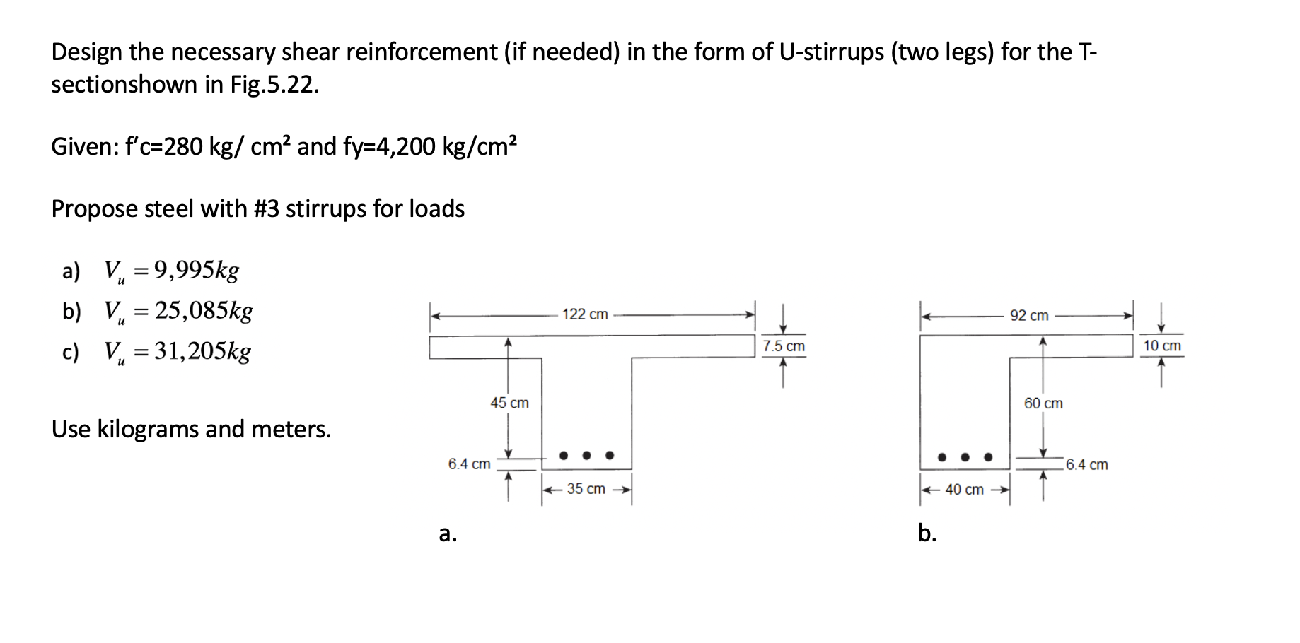 Solved Design the necessary shear reinforcement (if needed) | Chegg.com