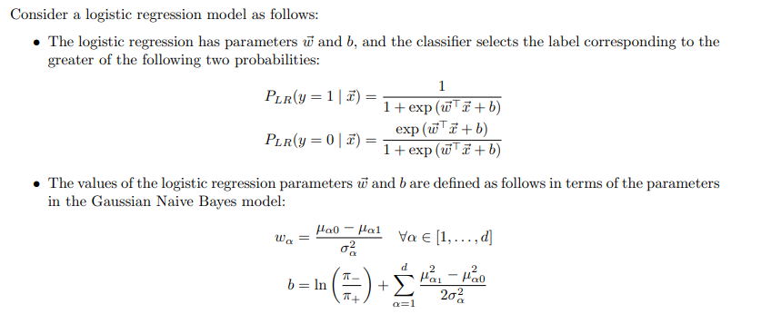 Solved Consider A Logistic Regression Model As Follows: - | Chegg.com