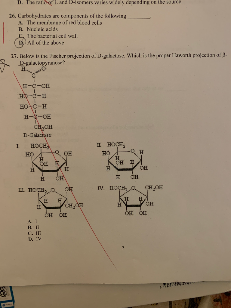 Solved D. The ratio of L and D-isomers varies widely | Chegg.com