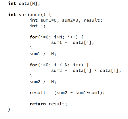 Solved Consider the function variance presented below, which | Chegg.com