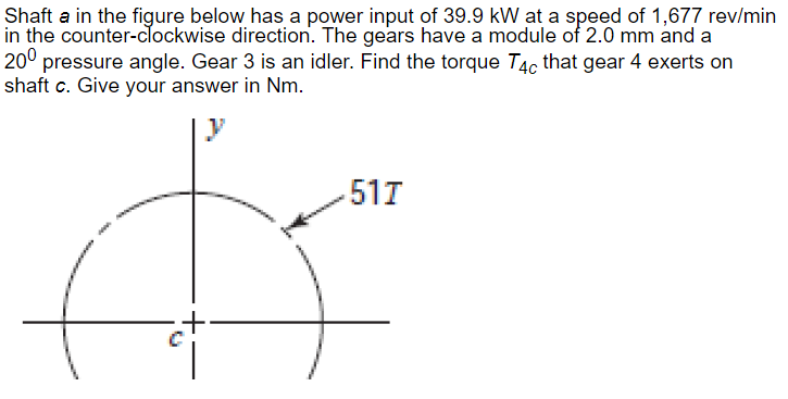 Solved Shaft a in the figure below has a power input of 39.9 | Chegg.com