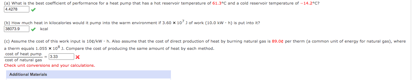 Solved (a) What is the best coefficient of performance for a | Chegg.com