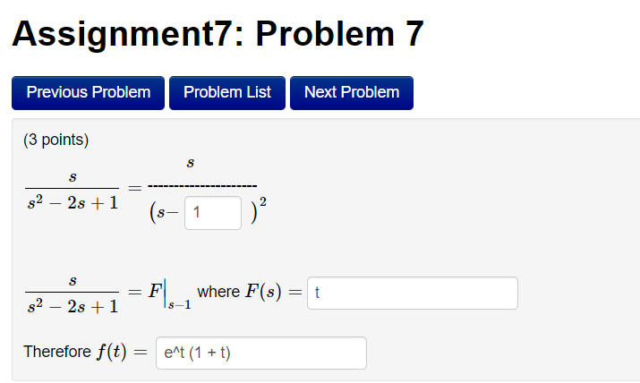 Solved Assignment7: Problem 7 Previous Problem Problem List | Chegg.com