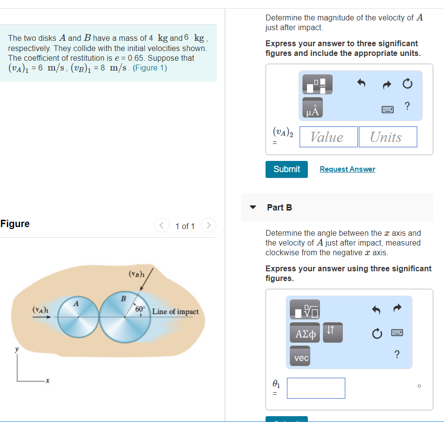 Solved The Two Disks A And B Have A Mass Of 4 Kg And 6 Kg, | Chegg.com