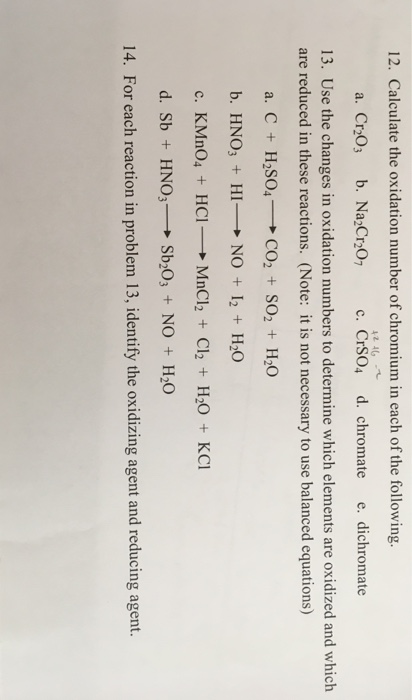 calculate the oxidation number of chromium in k2cr2o7 what would it be