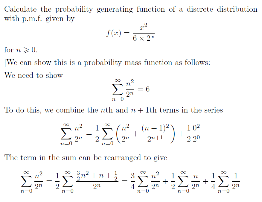 Solved Calculate the probability generating function of a | Chegg.com