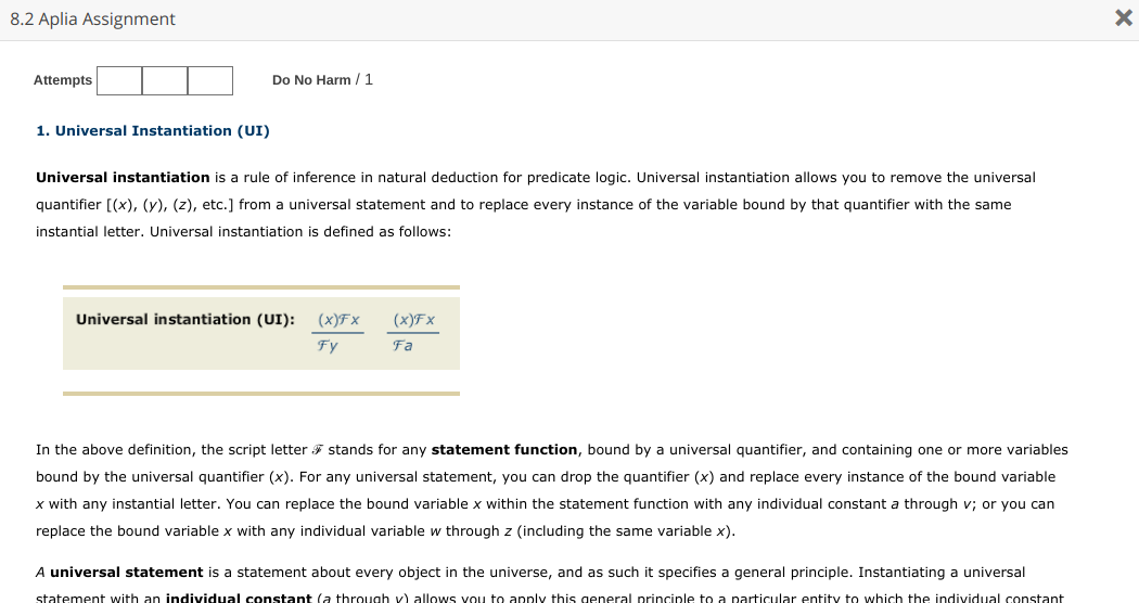 Solved 8.2 Aplia Assignment Attempts Do No Harm / 1 1. | Chegg.com