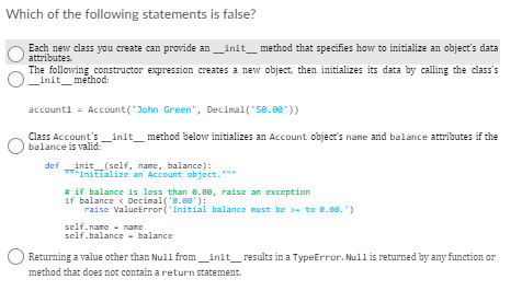 Solved Which of the following statements is false? Each new | Chegg.com