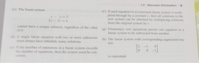 Solved True-False Exercises In parts (a)-(h) determine | Chegg.com