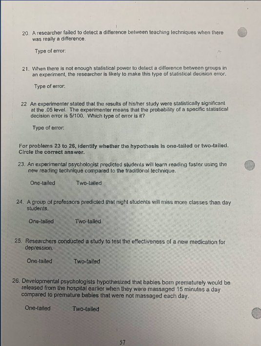 experimental design ws #1 answers