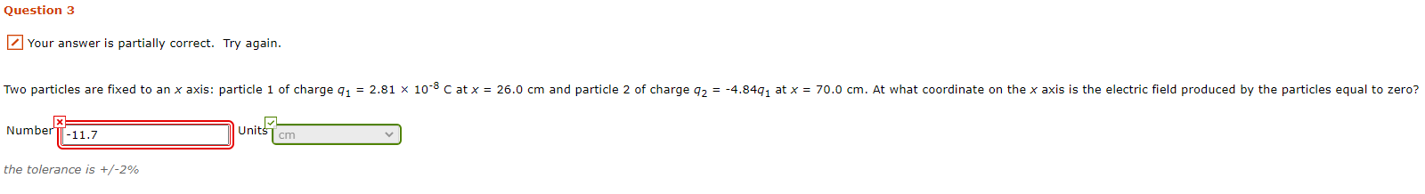 Solved Question 3 Your answer is partially correct. Try | Chegg.com