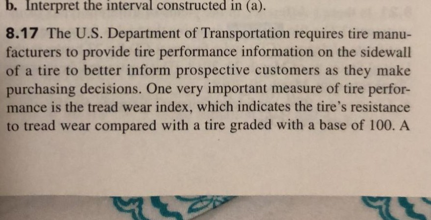 Solved B. Interpret The Interval Constructed In (a). 8.17 | Chegg.com