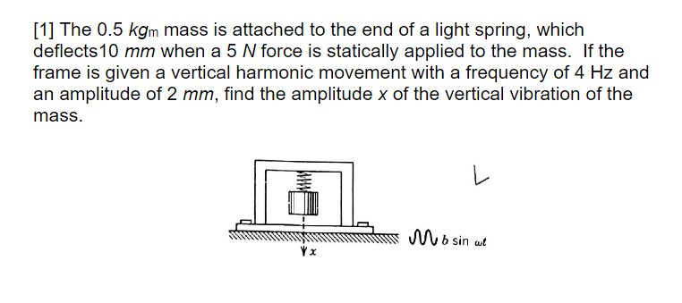 solved-1-the-0-5-kgm-mass-is-attached-to-the-end-of-a-chegg