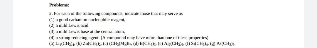 Solved Problems: 2. For each of the following compounds, | Chegg.com