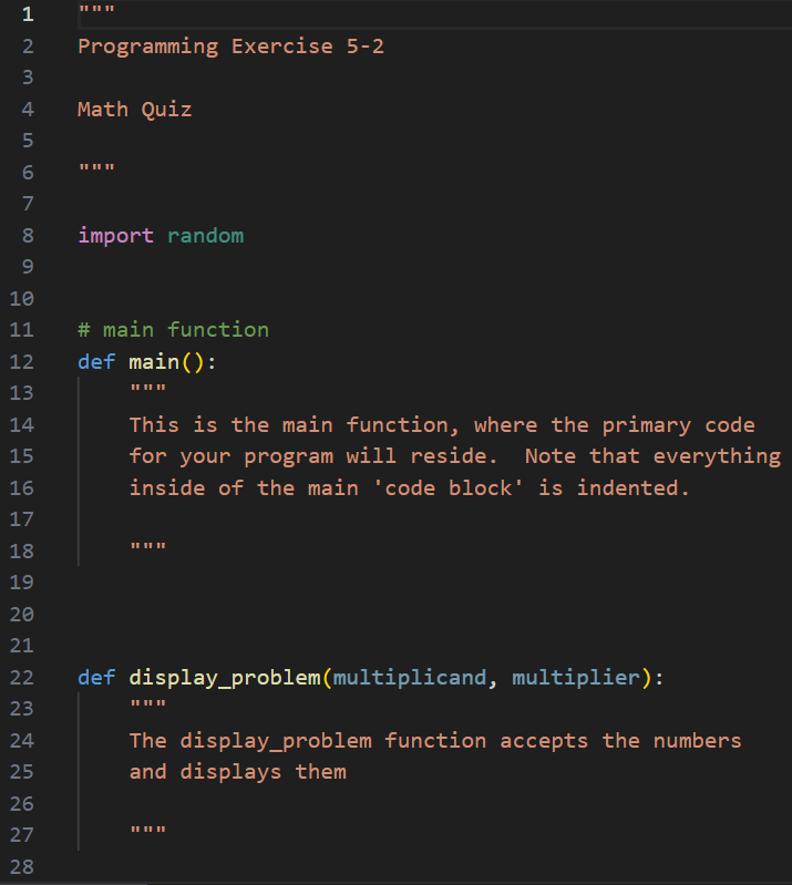 Solved Math Quiz (VS Code Python)A multiplicand and a | Chegg.com