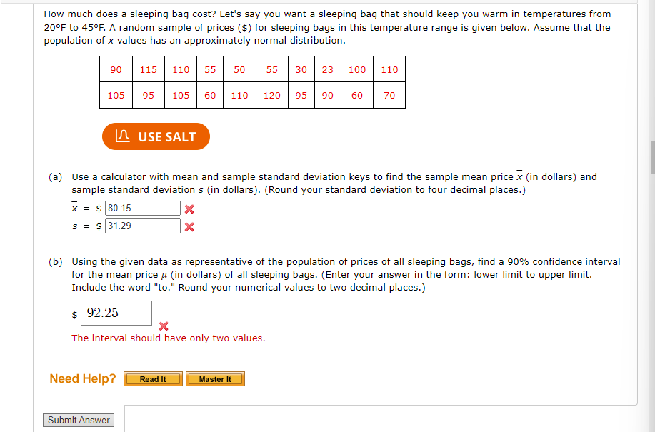 Solved How much does a sleeping bag cost Let s say you want Chegg