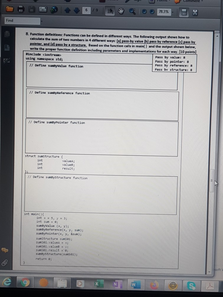 Solved Find 8. Function definitions: Functions can be | Chegg.com