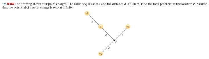 Solved 17 The drawing shows four point charges The value Chegg com
