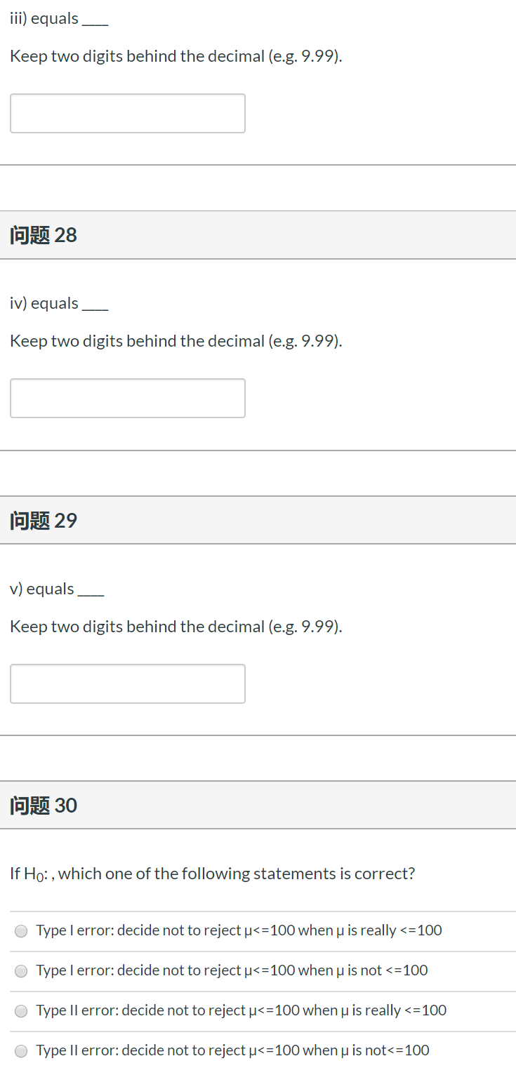 Solved iii) equals Keep two digits behind the decimal (e.g. | Chegg.com