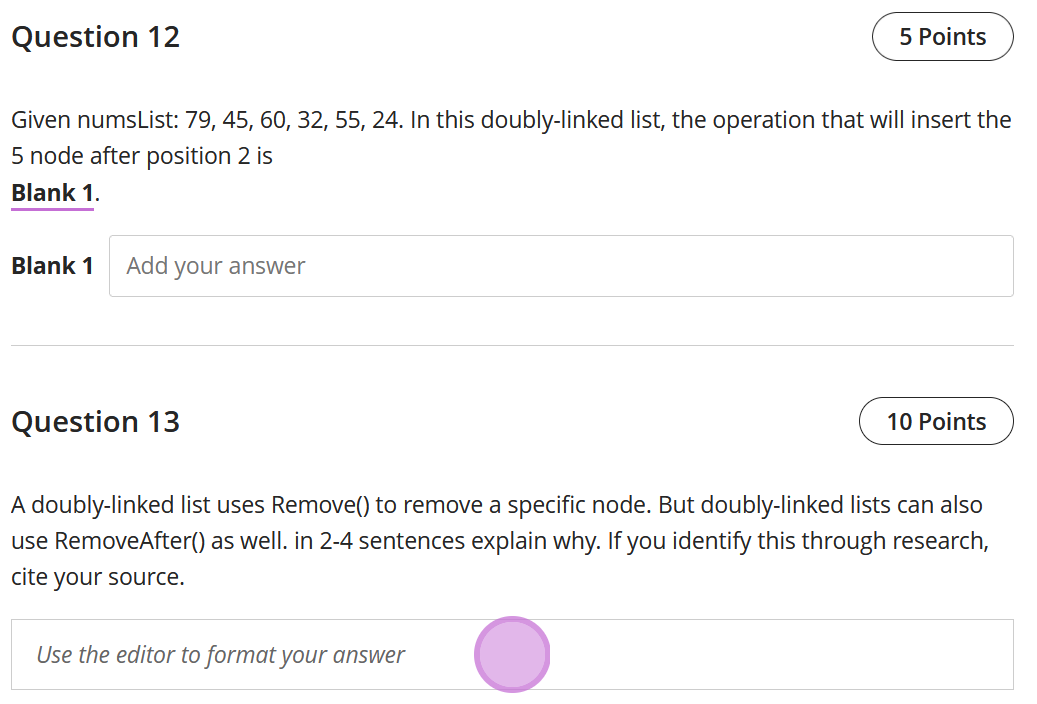 Solved Question 7 5 Points Given numsList: 12, 15, 21, 31. | Chegg.com