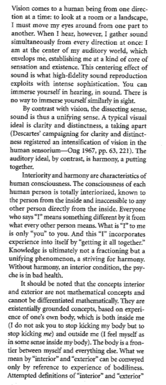 Solved THE INTERIORITY OF SOUND In treating some | Chegg.com