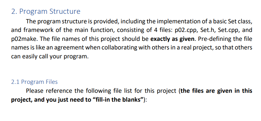 Solved There will be two input sets in this project and the | Chegg.com