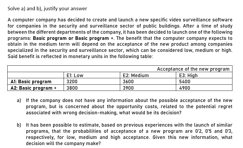 Solved Solve a) and b), justify your answer A computer | Chegg.com