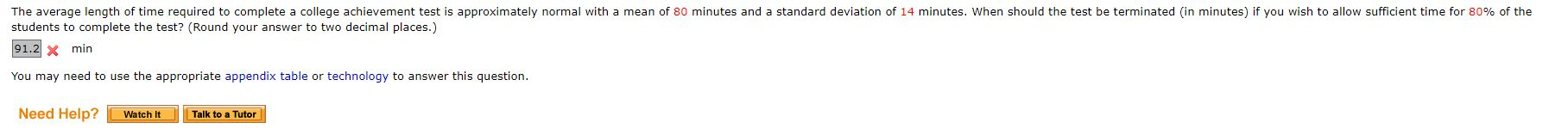 Solved The average length of time required to complete a | Chegg.com