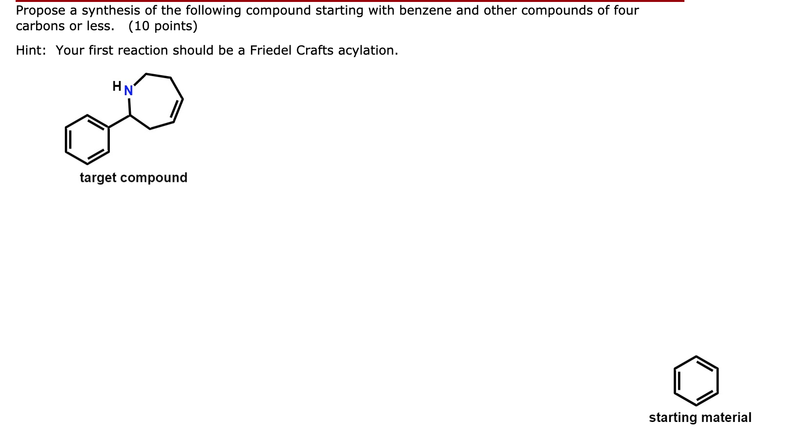 Solved Propose a synthesis of the following compound | Chegg.com