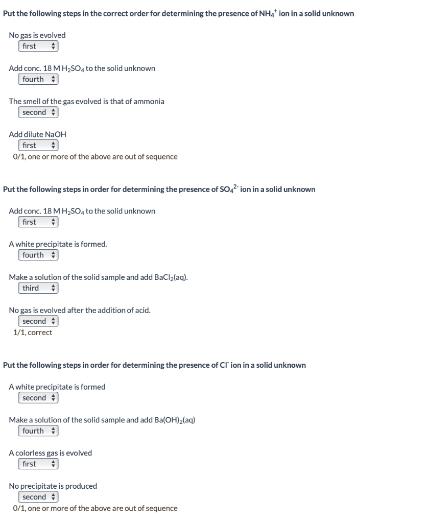 Solved Put the following steps in the correct order for | Chegg.com