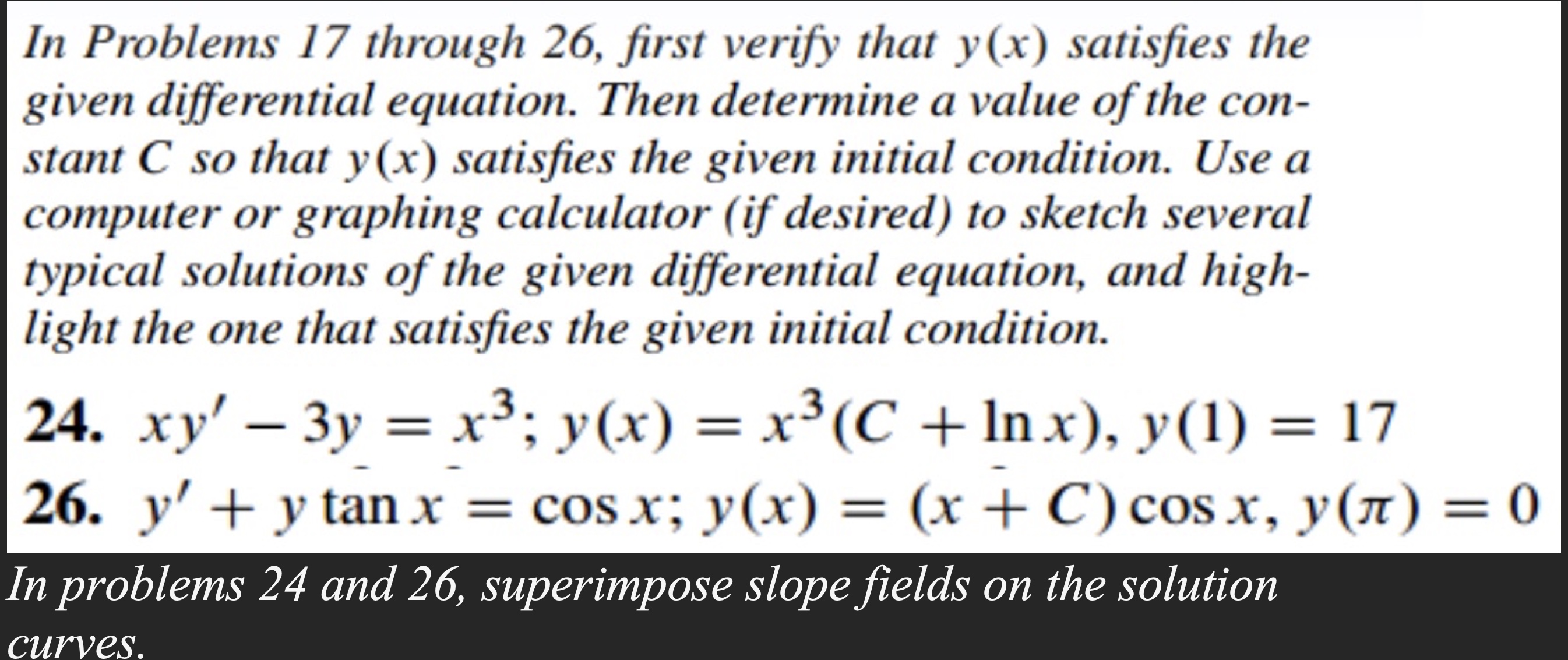 Superimposition Field Solved In problems 24 and 26, superimpose slope fields on | Chegg.com