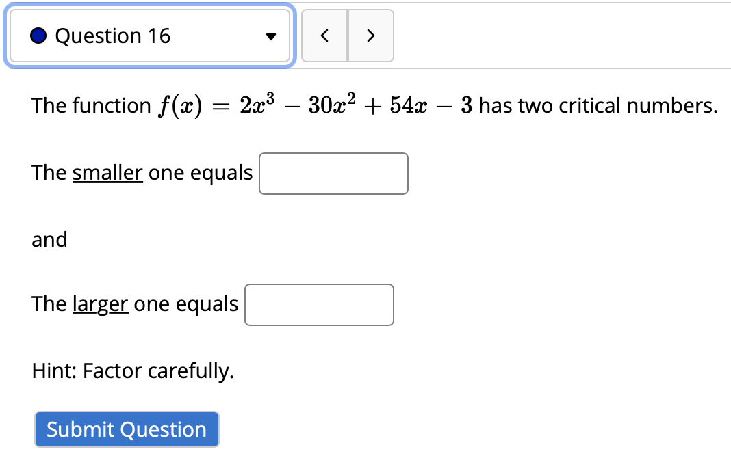 Solved Question 11 Find The Critical Numbers Of The Function | Chegg.com