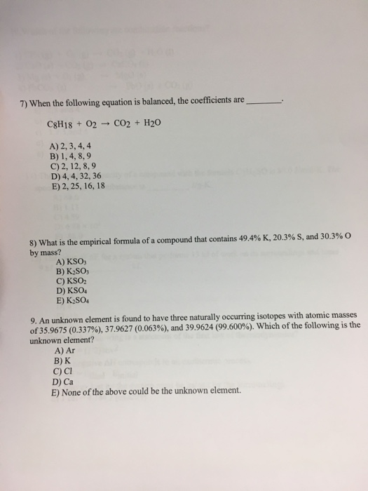 C8h18 O2 Co2 H2o Balanced