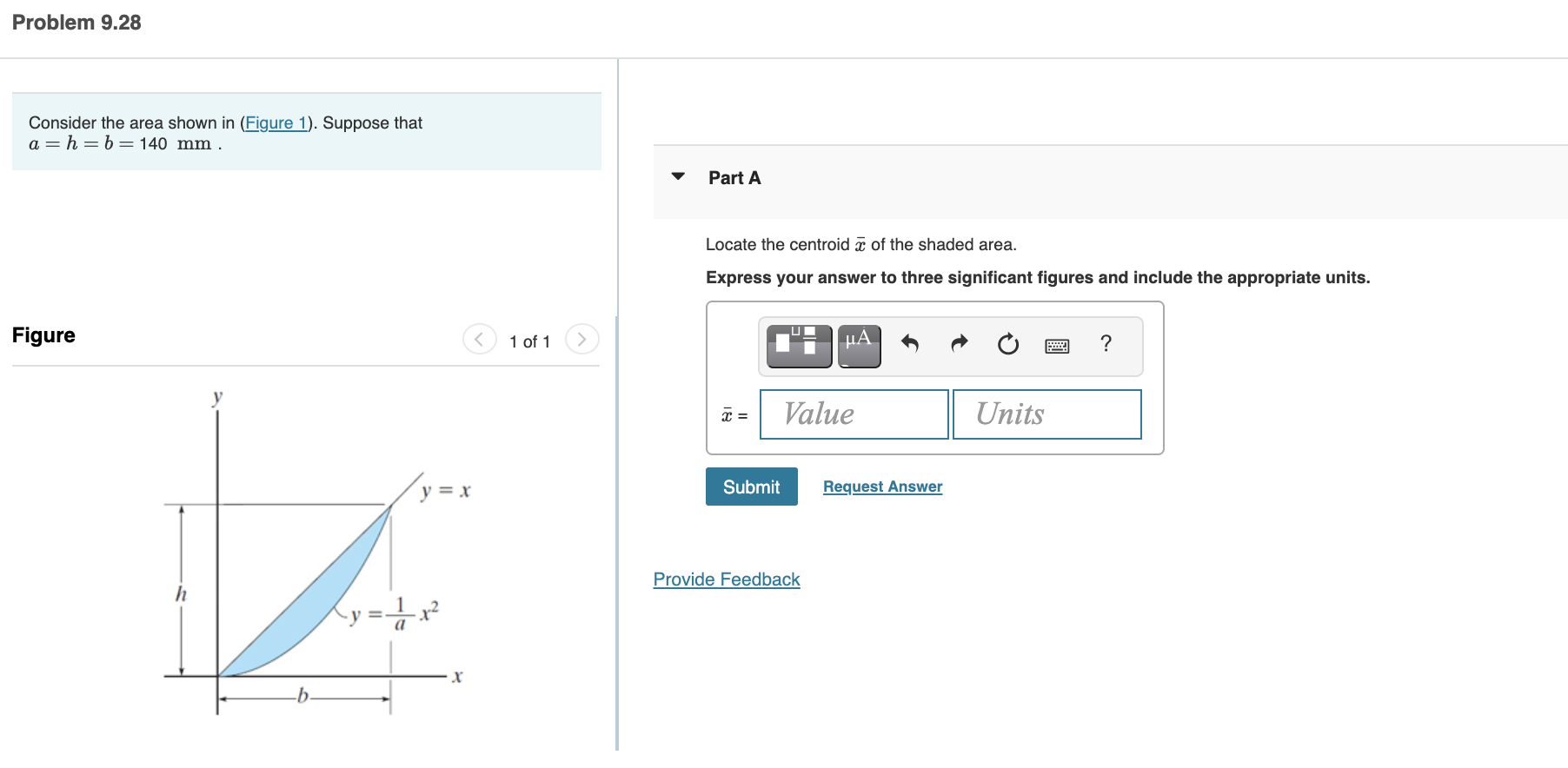 Solved Problem Consider The Area Shown In Figure Chegg Com