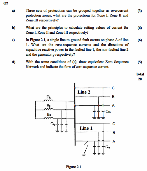 Solved Q2 A) (3) B) (6) C) Three Sets Of Protections Can Be | Chegg.com