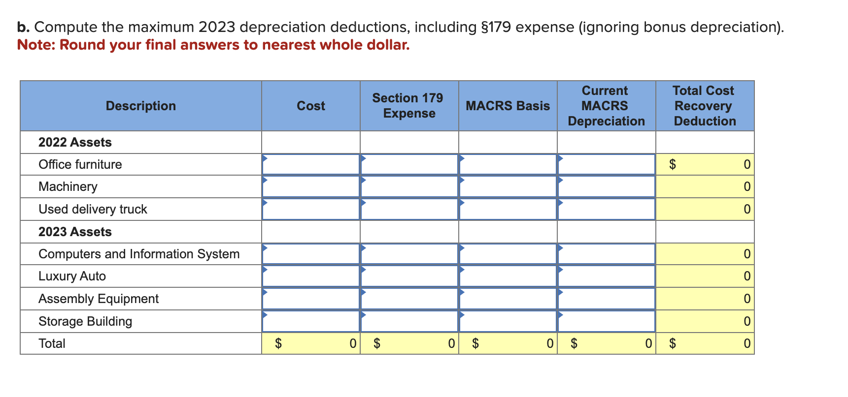 c. Compute the maximum 2023 depreciation deductions, | Chegg.com