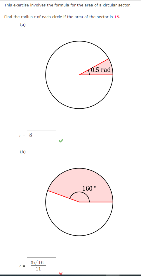 Solved This exercise involves the formula for the area of a | Chegg.com