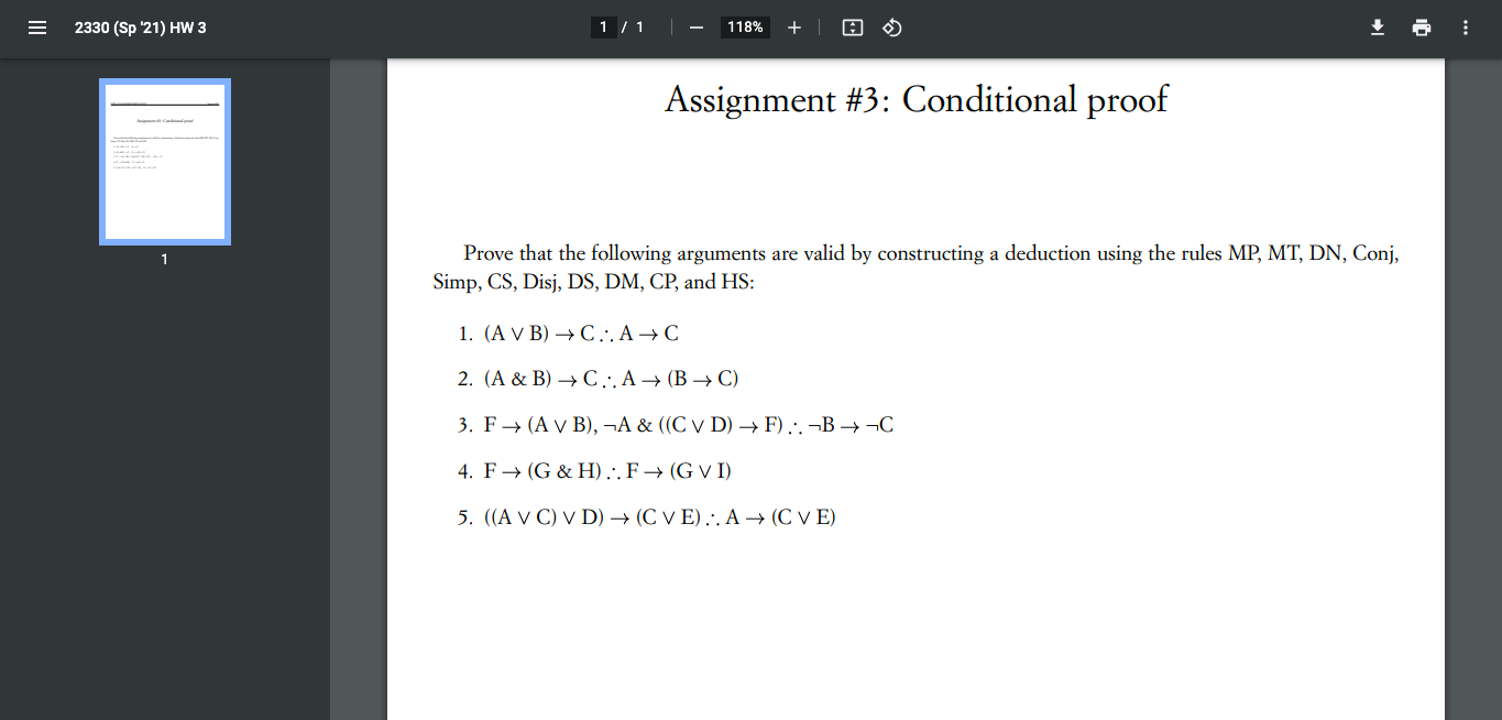 2330 (Sp '21) HW 3 1 / 1 118% + Assignment #3: | Chegg.com