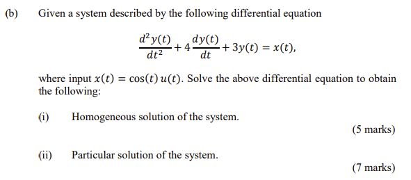 Solved (6) Given a system described by the following | Chegg.com