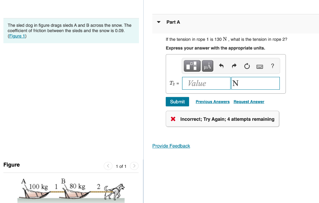 Solved The Sled Dog In Figure Drags Sleds A And B Across The | Chegg.com