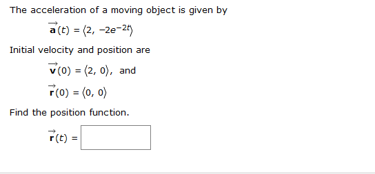 Solved The acceleration of a moving object is given by a(t) | Chegg.com